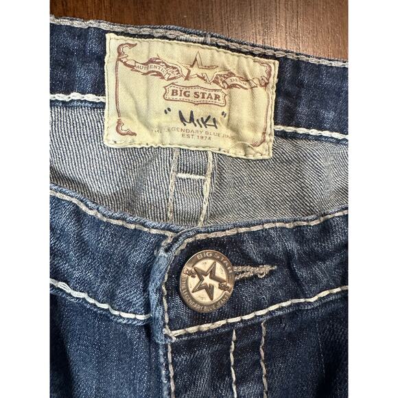 Big Star Miki Jeans Thick Stitch Y2K Women 34 Fit Cowgirl Western Aztec Country - Picture 2 of 12